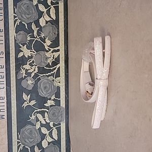 Free with any bundle! Lilly Pulitzer white patent leather belt with bow